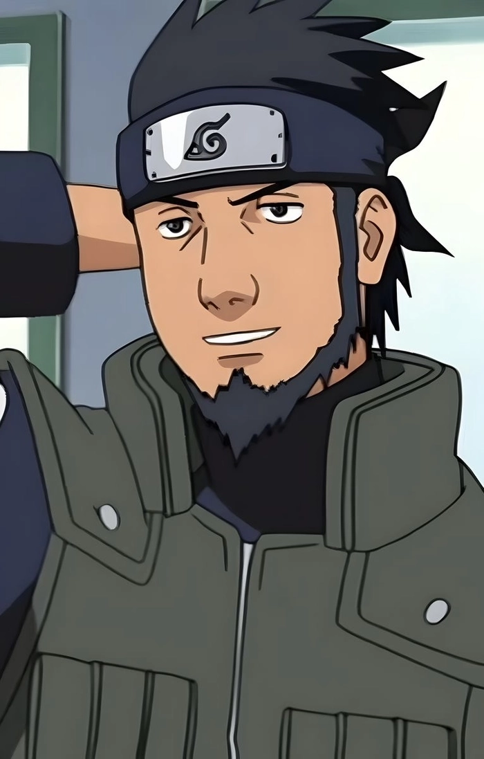 Ảnh Asuma Sarutobi đứng trước nền đơn giản