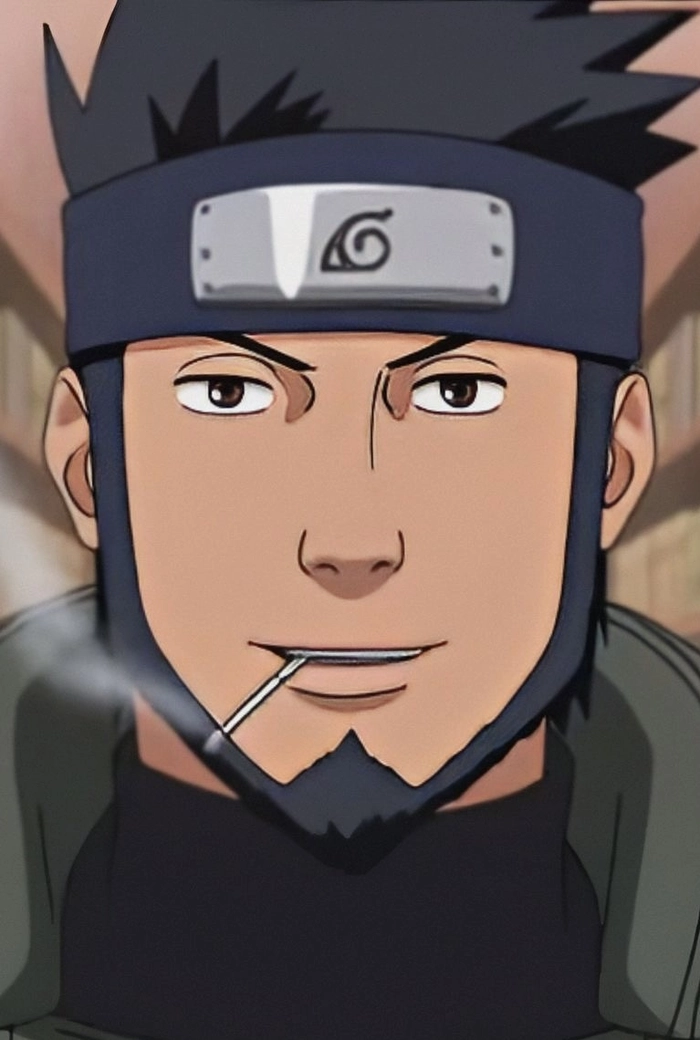 Ảnh Asuma Sarutobi tạo dáng quen thuộc