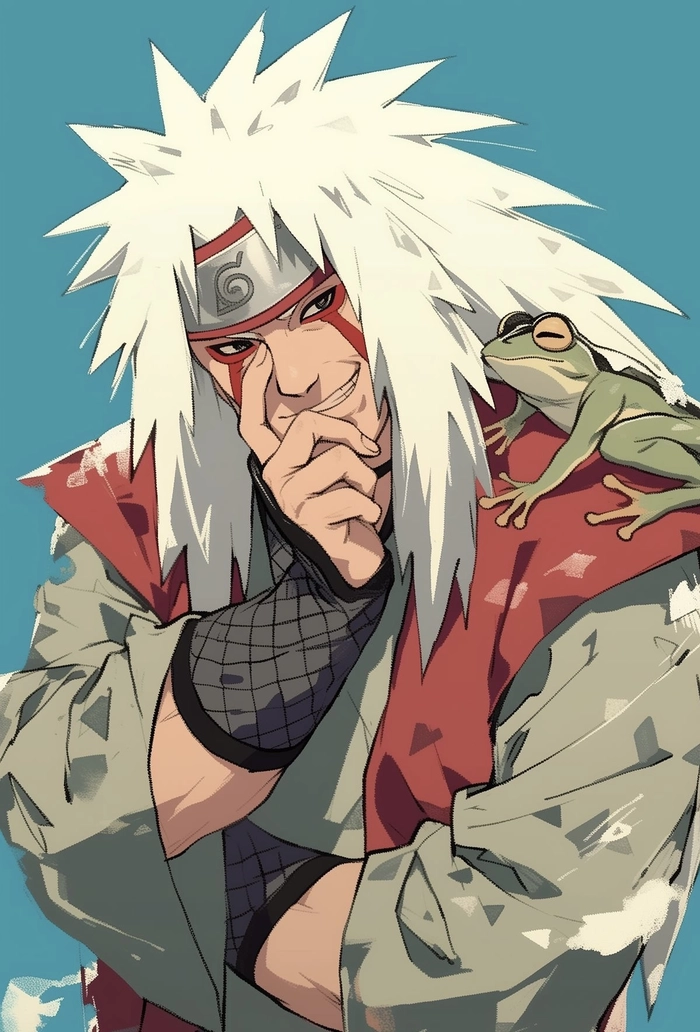 Ảnh Jiraiya chụp gần thấy rõ khuôn mặt
