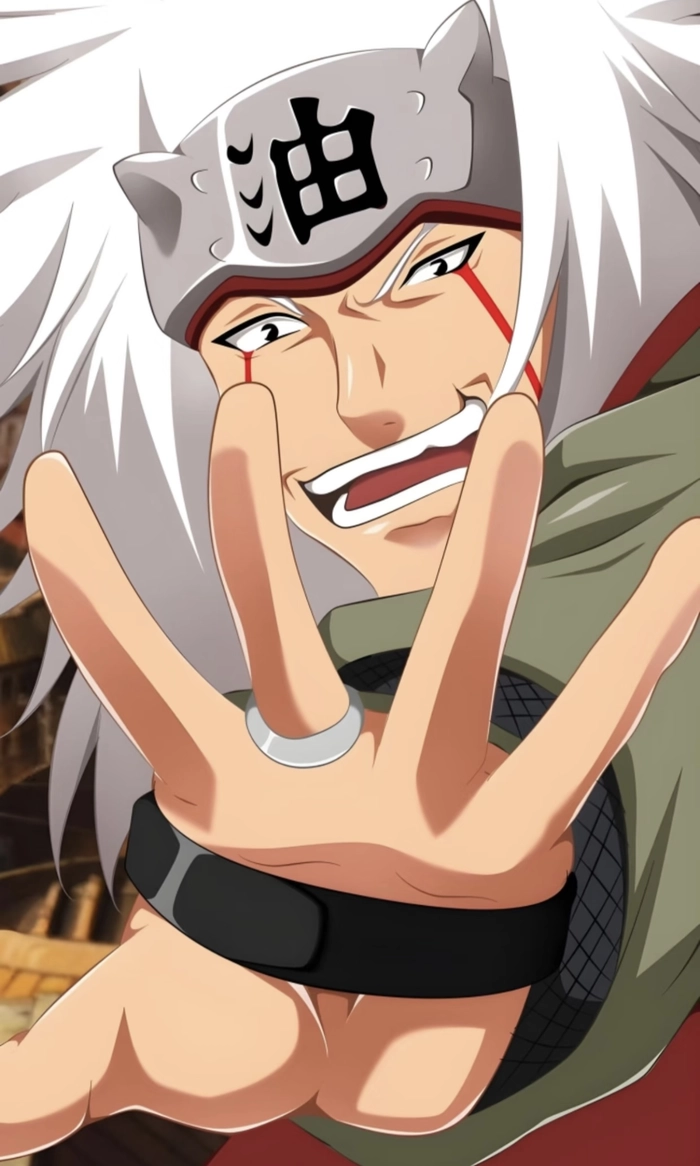 Ảnh Jiraiya đứng một mình với ánh mắt trầm