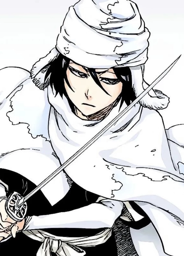 Ảnh Kuchiki Rukia đứng trong nền rộng thoáng