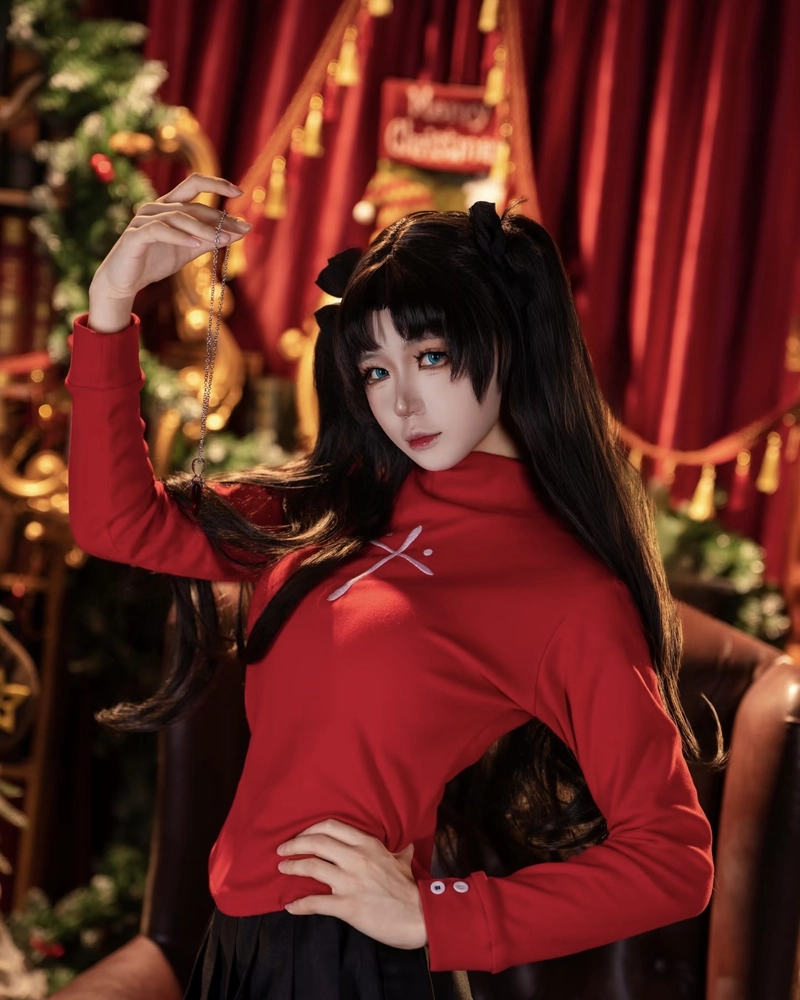 Ảnh Rin Tohsaka cosplay phong cách anime thanh lịch