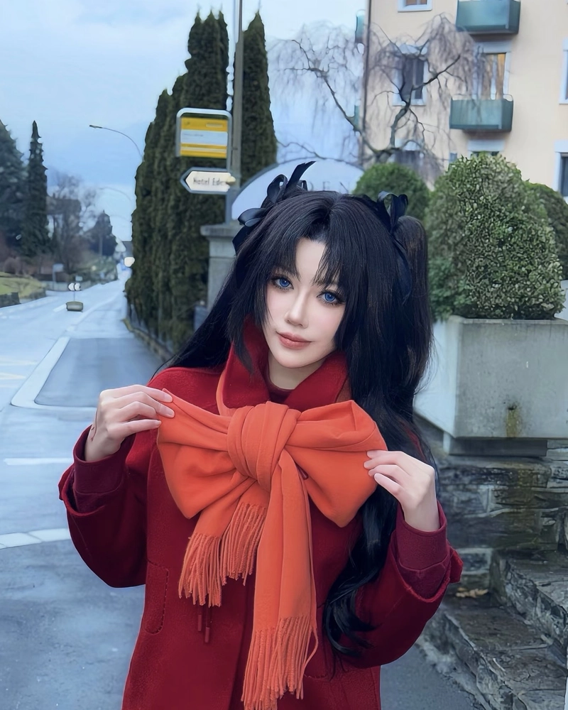 Ảnh Rin Tohsaka cosplay thần thái tự tin đầy sức hút