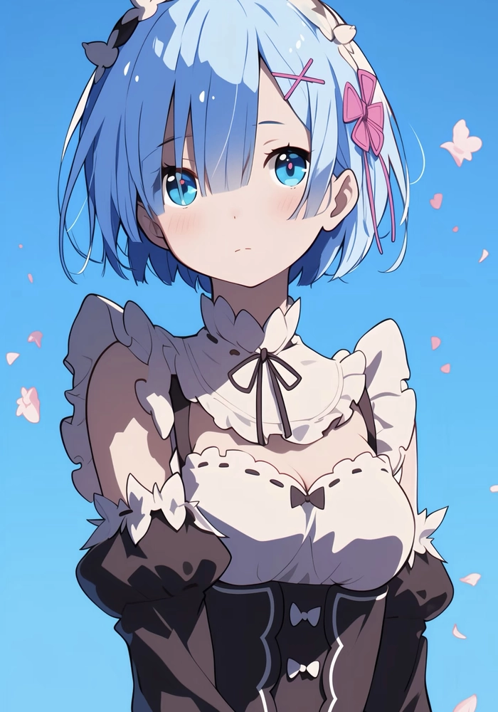 Ảnh anime hầu gái tạo dáng đơn giản dễ nhìn