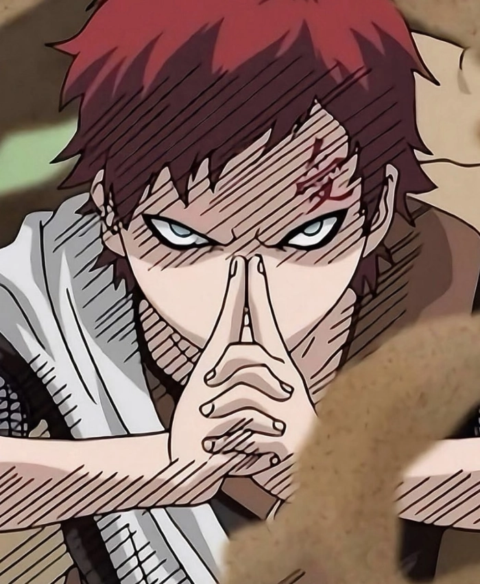 Ảnh gaara nhìn xa với biểu cảm lạnh