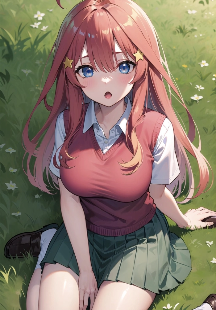 Ảnh gái anime mlem tạo dáng đứng đơn giản