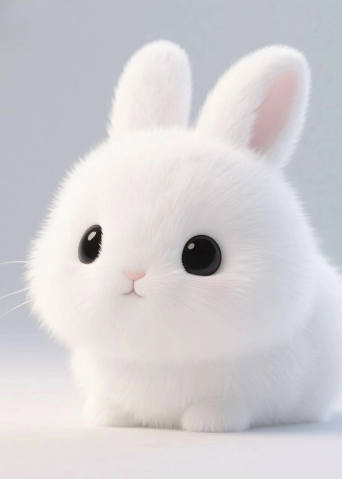 Ảnh thỏ anime đứng trong nền rộng thoáng