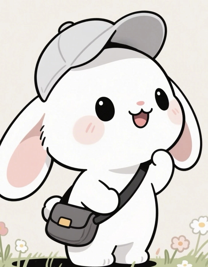 Ảnh thỏ anime nhìn rõ từng chi tiết rõ ràng