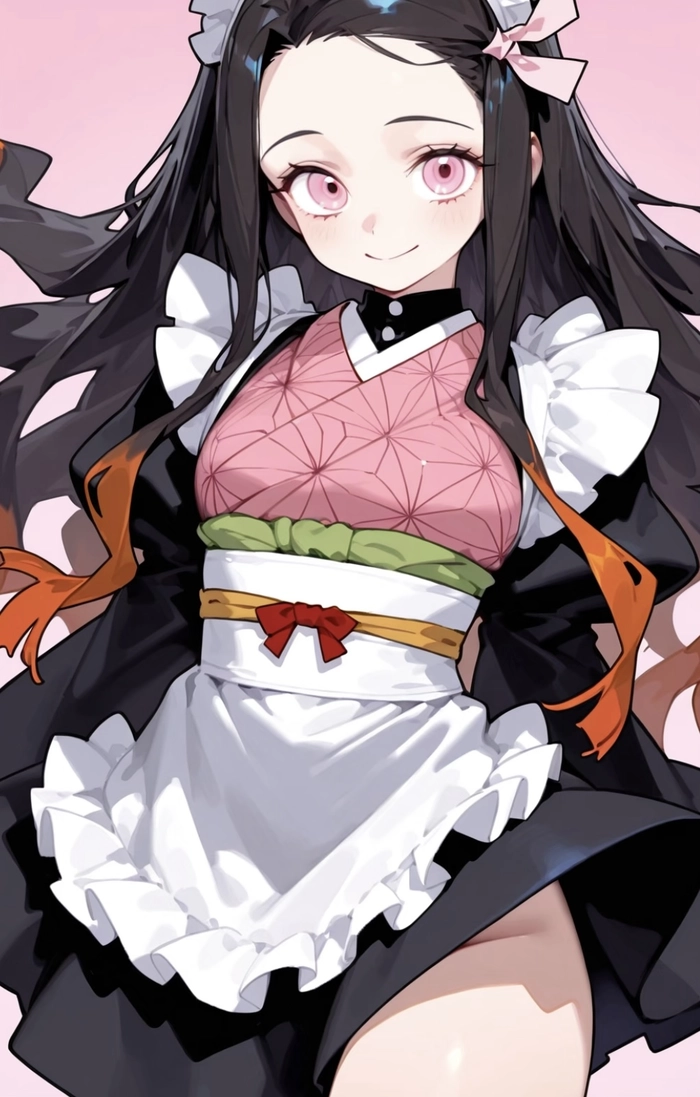 Bức ảnh anime hầu gái với góc gần rõ nét