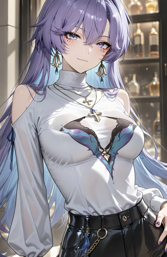 Bức ảnh gái anime mlem với phong cách đơn giản