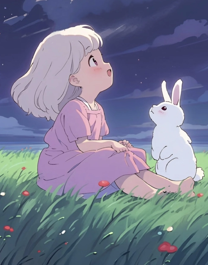 Bức ảnh thỏ anime chụp toàn thân rõ ràng dễ nhìn