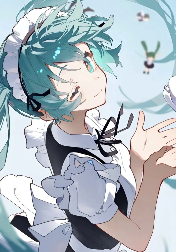 Bức hình anime hầu gái tạo dáng quen thuộc dễ nhận