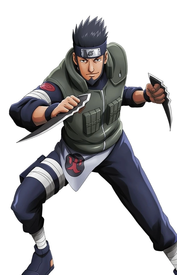 Hình Asuma Sarutobi tạo dáng chiến đấu nhẹ