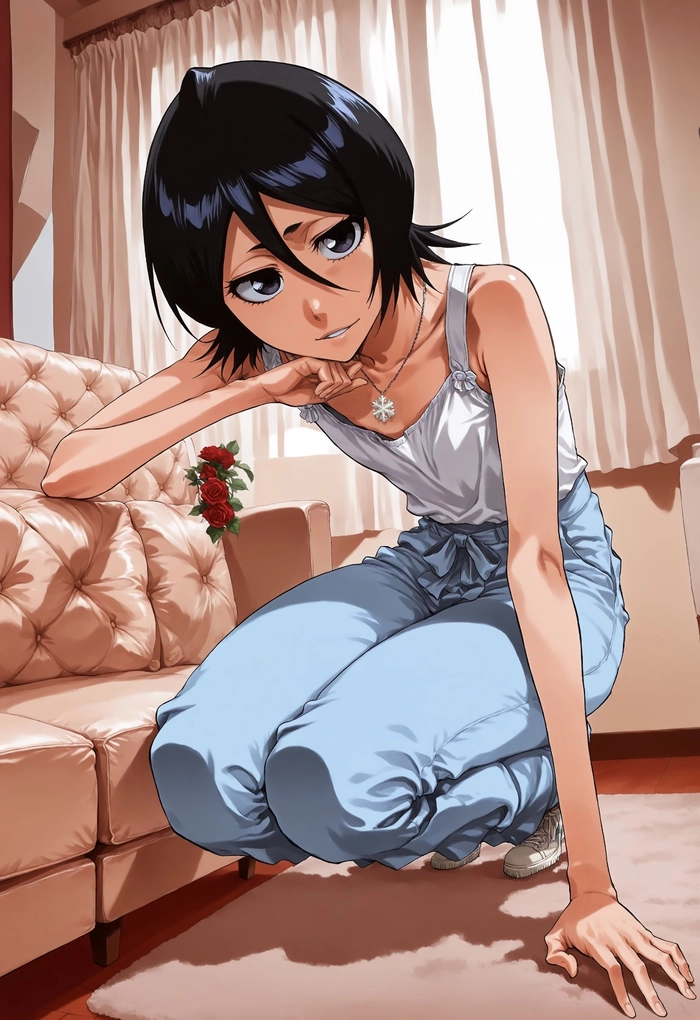 Hình Kuchiki Rukia nhìn rõ từng chi tiết trang phục