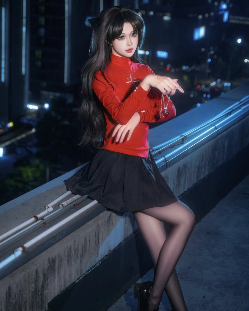 Hình Rin Tohsaka cosplay biểu cảm dịu dàng tinh tế