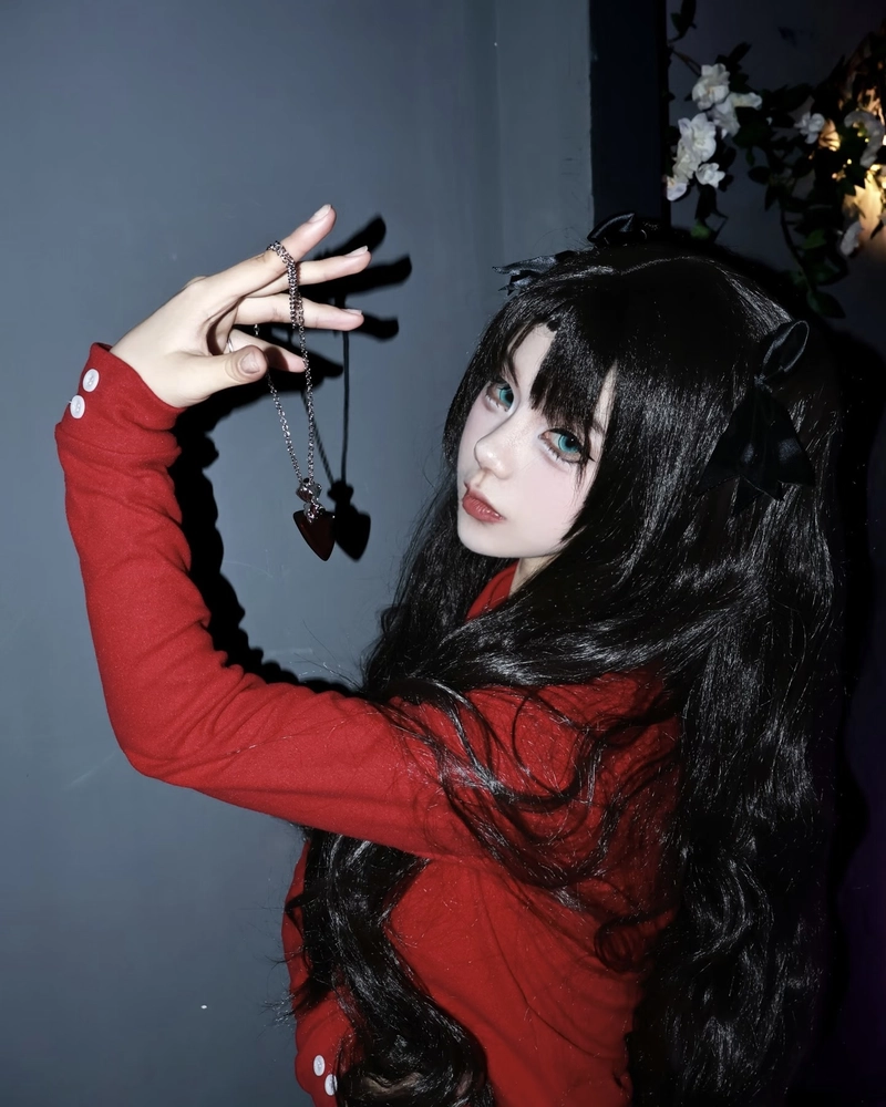 Hình Rin Tohsaka cosplay phong cách anime tinh tế