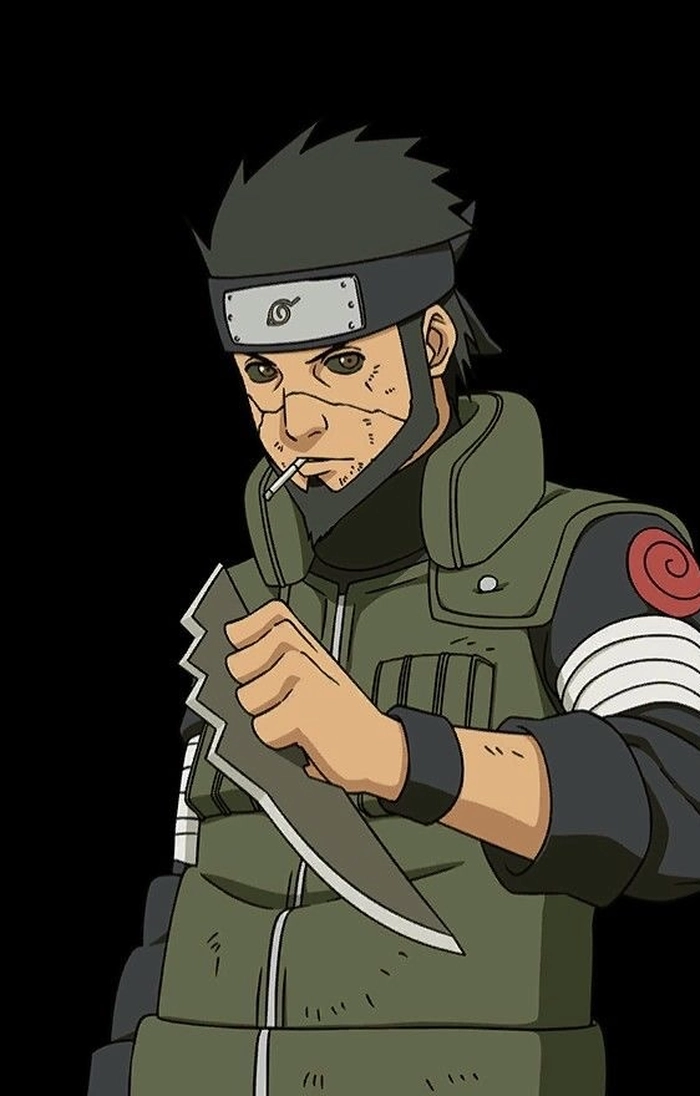 Hình ảnh Asuma Sarutobi với biểu cảm bình tĩnh