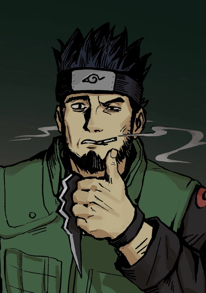 Hình ảnh Asuma Sarutobi với phong cách ninja