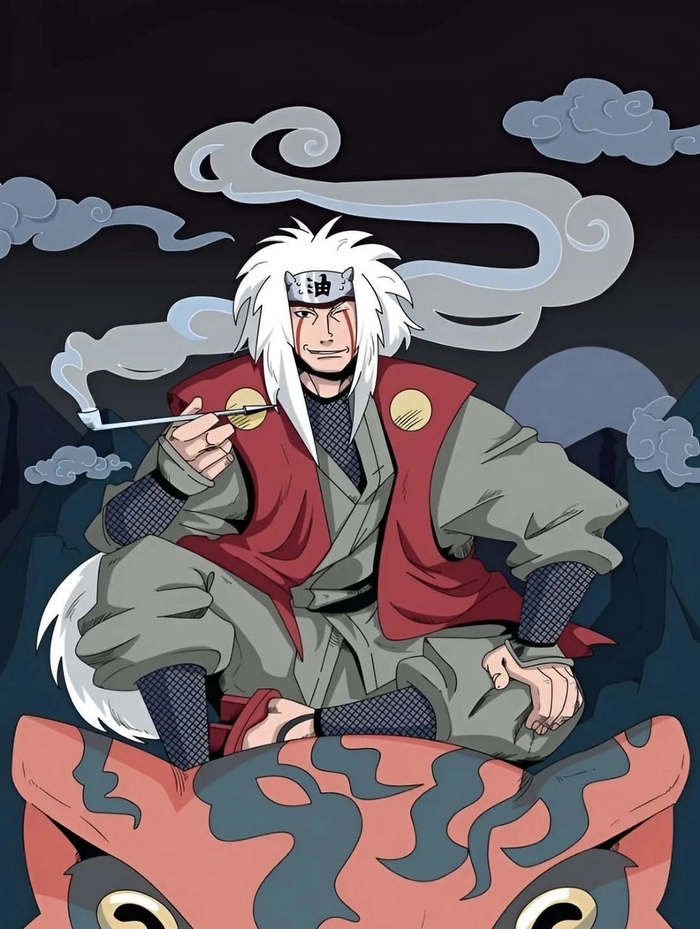Hình ảnh Jiraiya nhìn thẳng với biểu cảm bình tĩnh