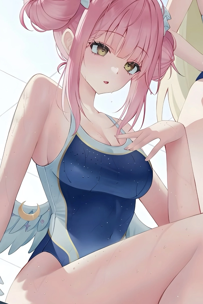 Hình ảnh gái anime mặc bikini với màu sắc tươi sáng