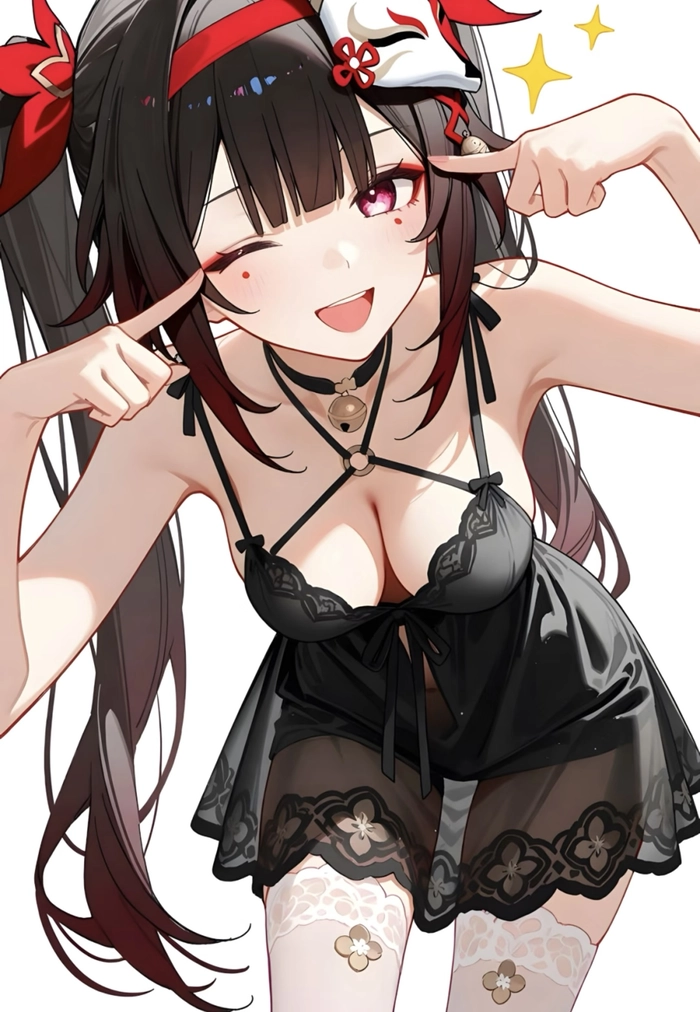 Hình gái anime mlem đứng trước nền đơn giản