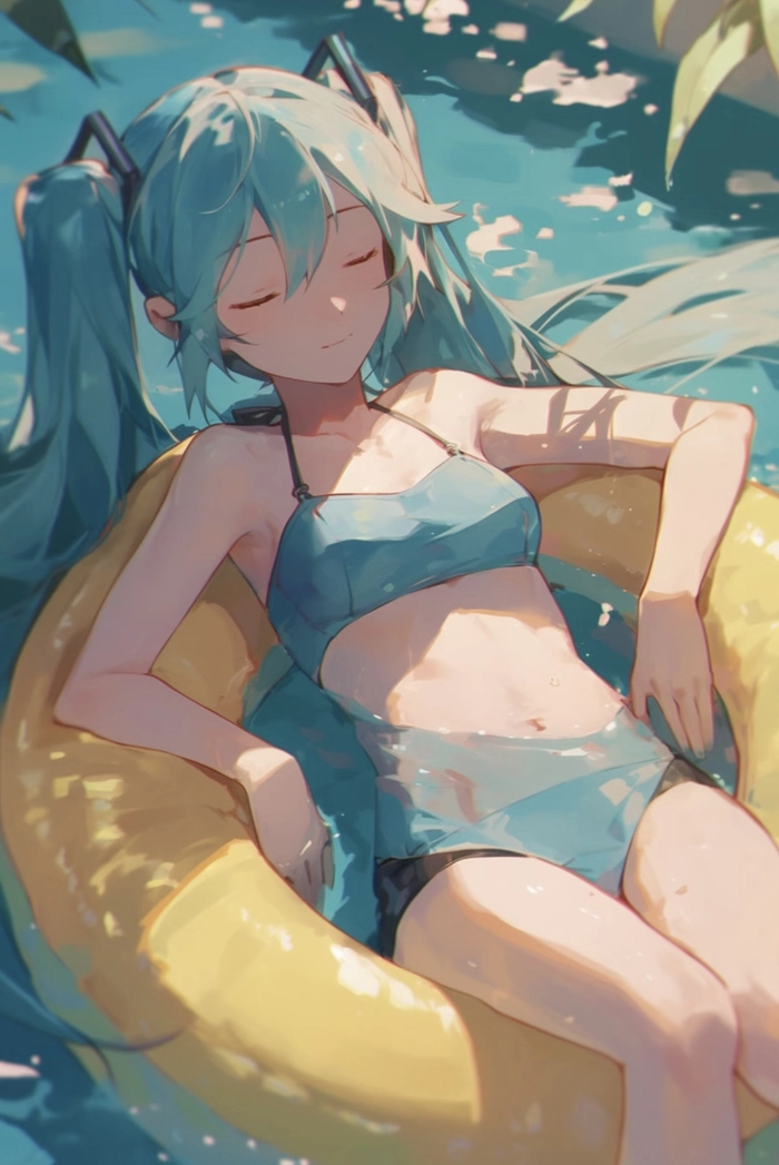 Khoảnh khắc gái anime mặc bikini nhìn khá dễ thương