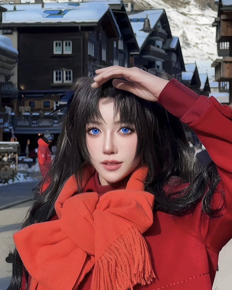 Rin Tohsaka cosplay tạo dáng nhẹ nhàng nhưng nổi bật