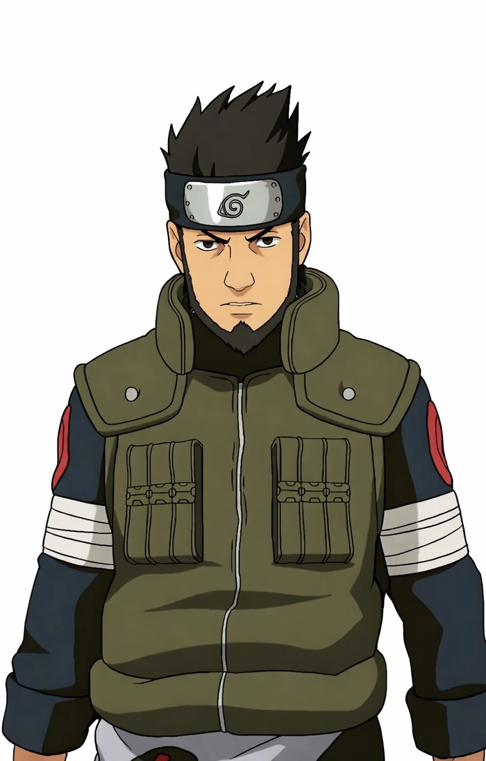 ảnh Asuma Sarutobi đứng trước nền sáng