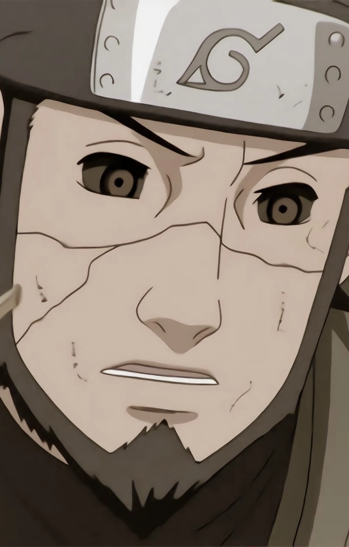ảnh Asuma Sarutobi với biểu cảm bình tĩnh rõ nét