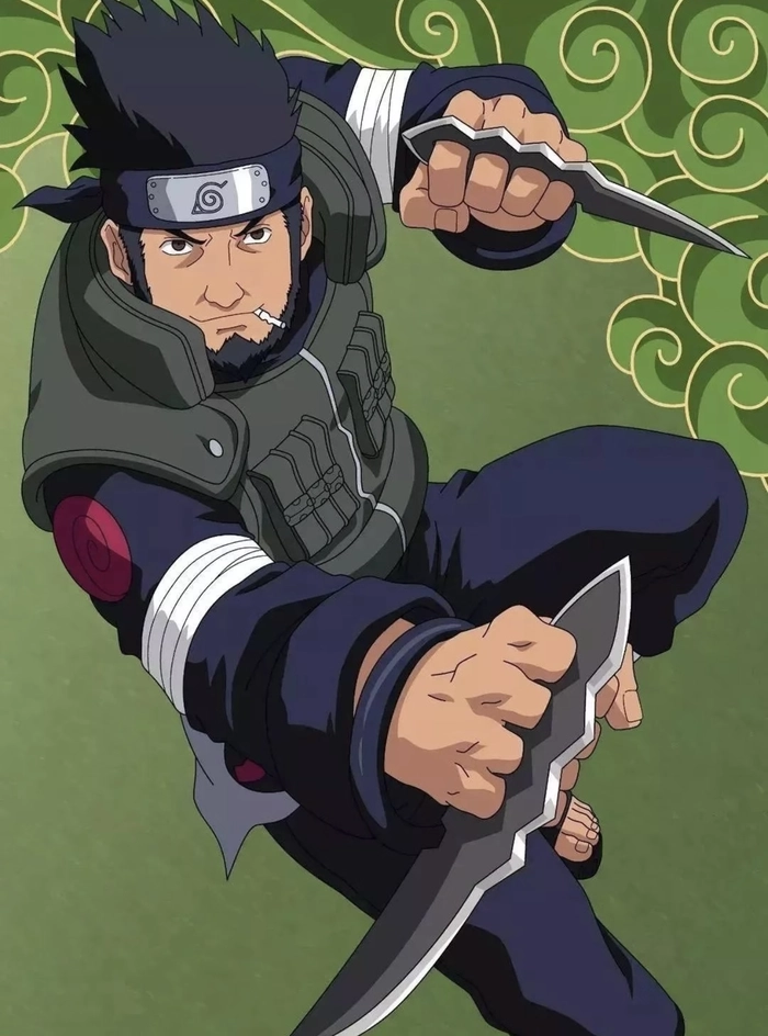 hình Asuma Sarutobi tạo dáng đơn giản
