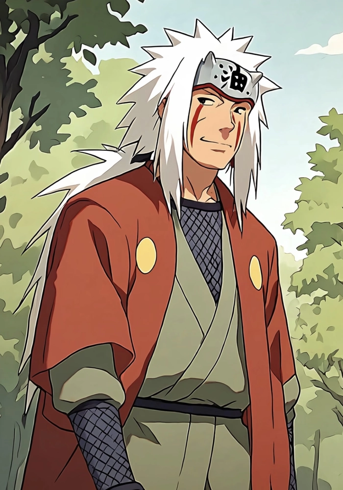 hình Jiraiya với biểu cảm nhẹ nhàng