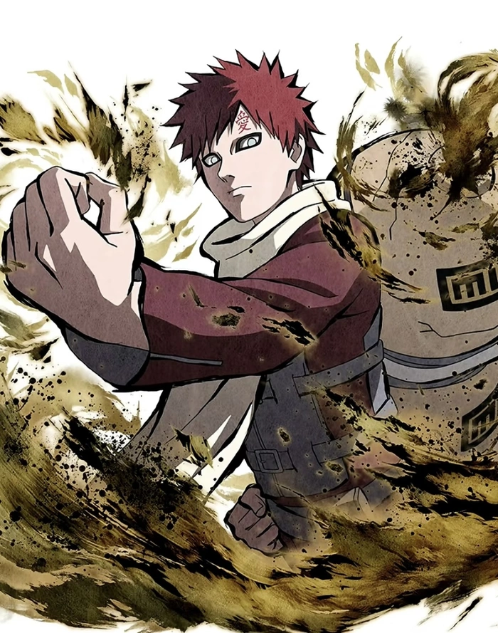 hình gaara tạo dáng chiến đấu quen thuộc