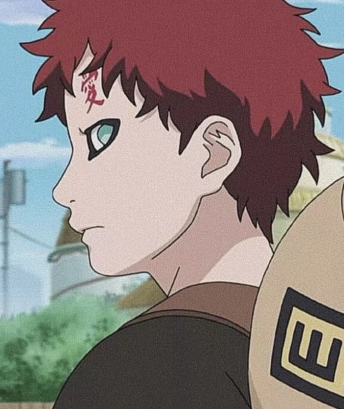 hình gaara với biểu cảm lạnh lùng