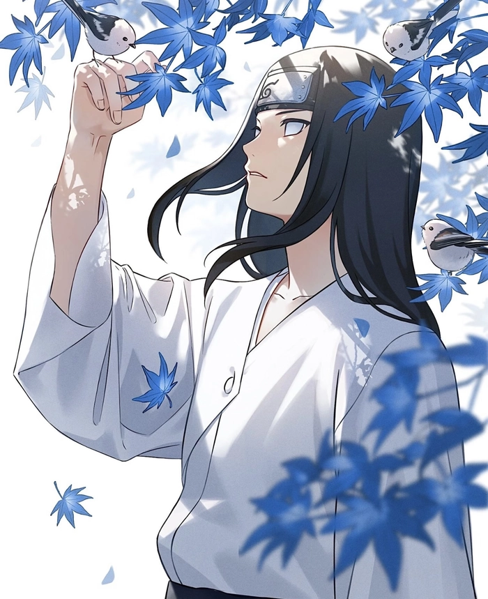 hình hyuga neji trong khung cảnh ngoài trời