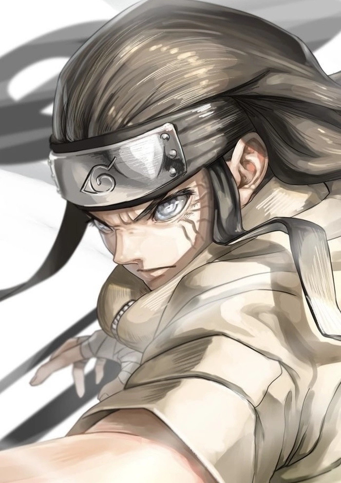 hình hyuga neji với nền sáng đơn giản