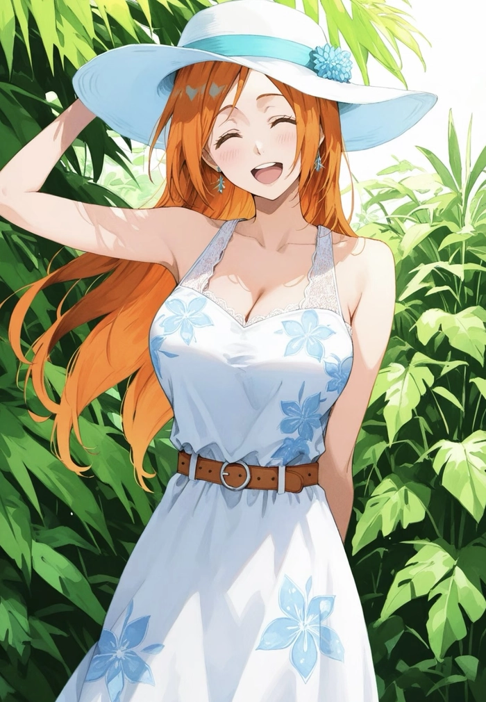 Ảnh Inoue Orihime đứng yên trong nền đơn giản