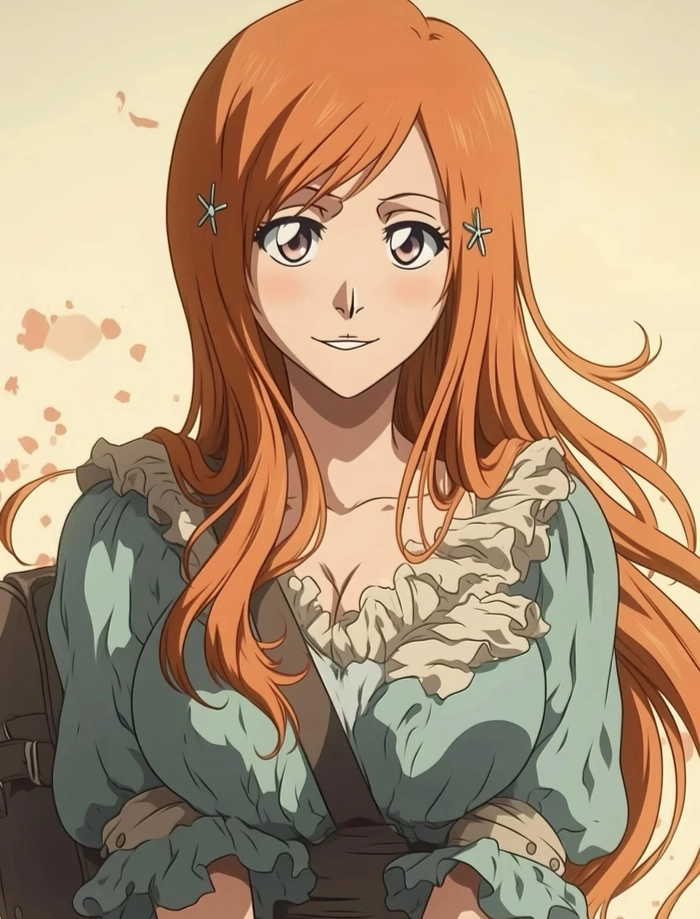 Ảnh Inoue Orihime với phong cách gọn gàng đơn giản