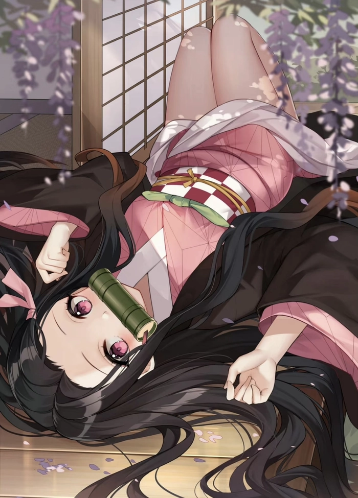 Ảnh anime Nezuko với ánh sáng tự nhiên rõ ràng