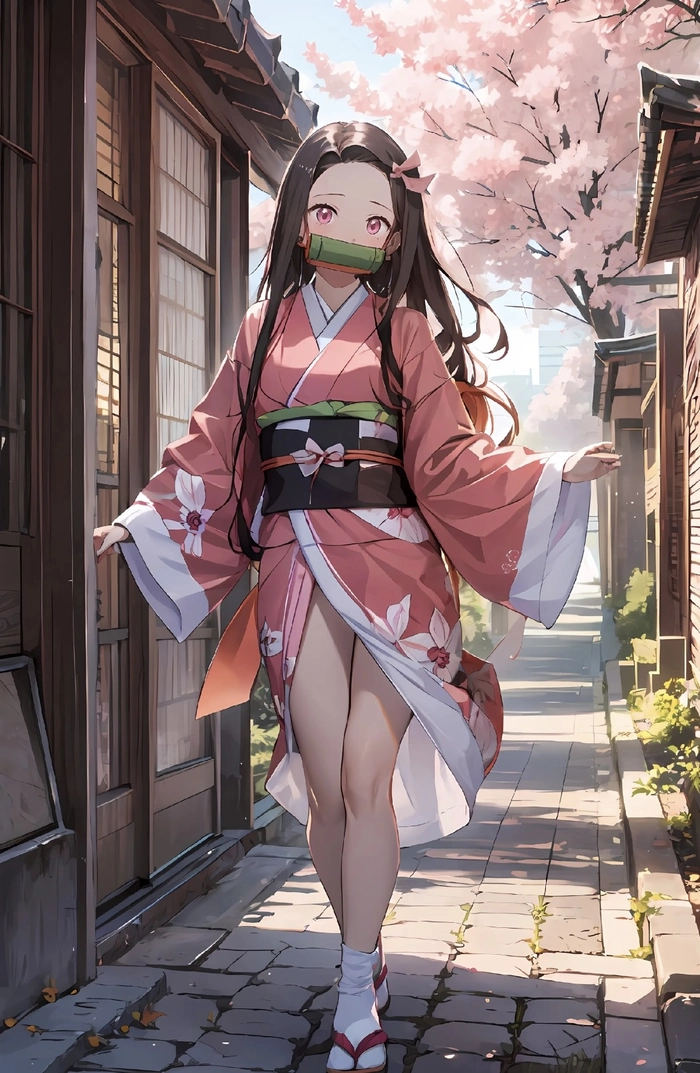 Ảnh anime Nezuko với biểu cảm nhẹ nhàng rõ nét