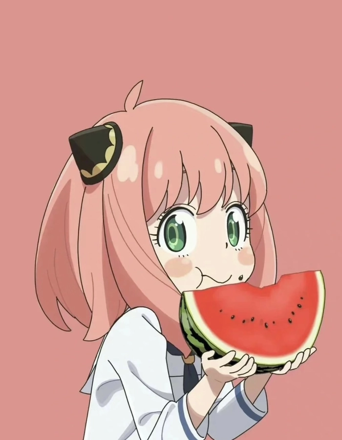 Ảnh anime anya đứng giữa không gian đơn giản