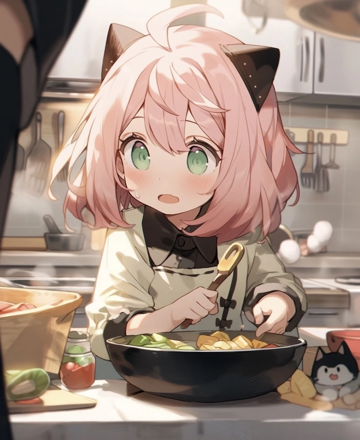 Ảnh anime anya với biểu cảm dễ thương rõ nét