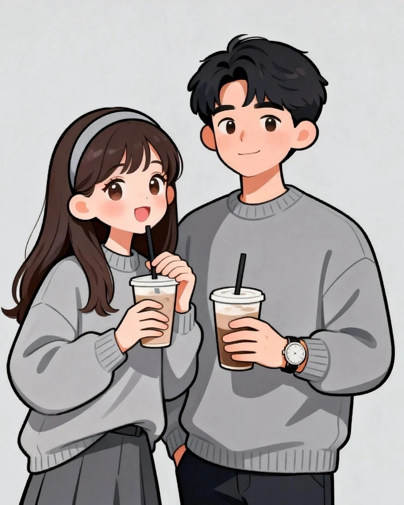 Ảnh anime cặp đôi mang vẻ đẹp dịu dàng đầy lãng mạn