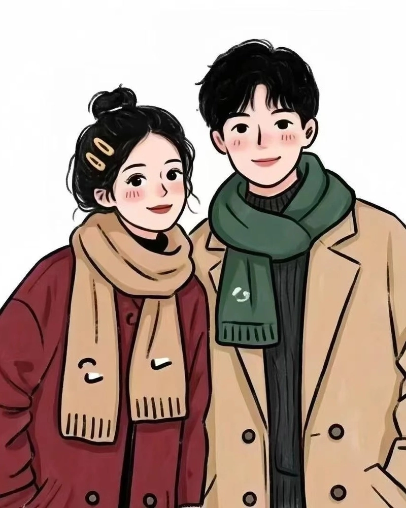 Ảnh anime cặp đôi với biểu cảm ấm áp đầy cảm xúc