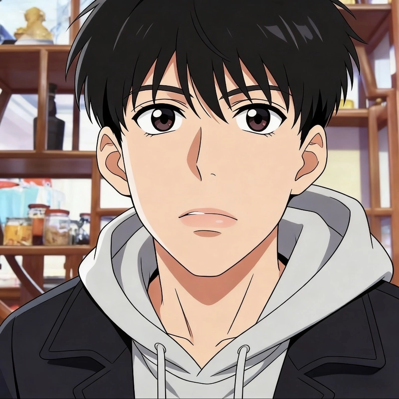 Ảnh anime cute nam cùng khí chất vui vẻ tự nhiên
