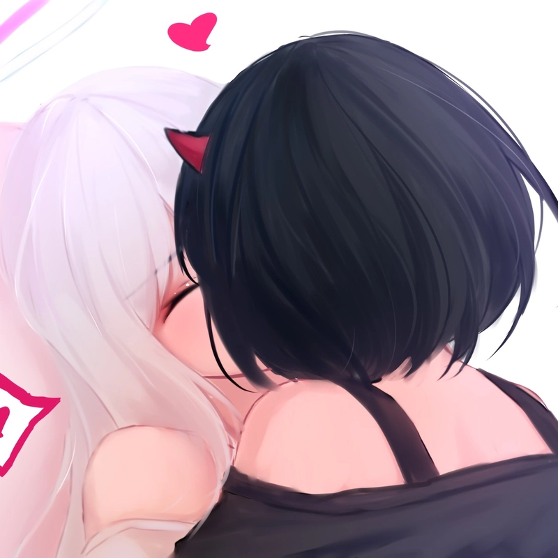 Ảnh anime đôi lứa hôn nhau phong cách hiện đại