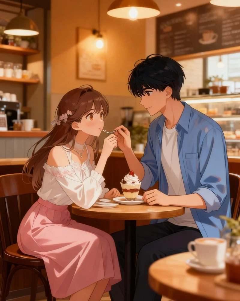 Ảnh anime đôi tình nhân mang nét đẹp lãng mạn
