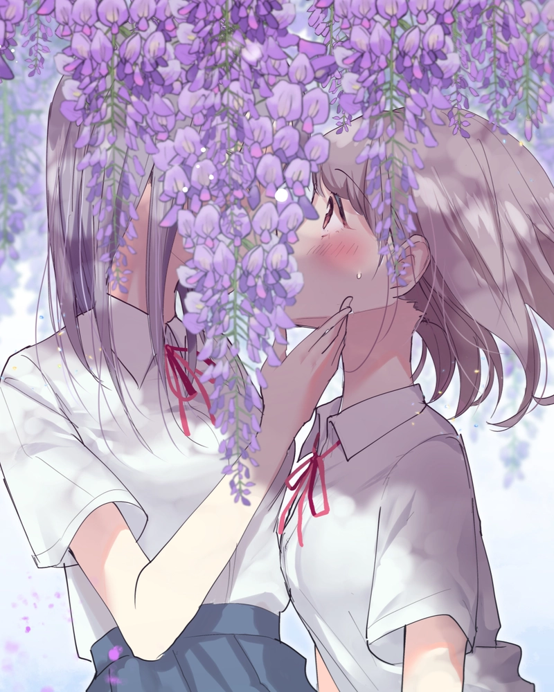Ảnh anime hôn nhau với thần thái dịu dàng đầy cuốn hút