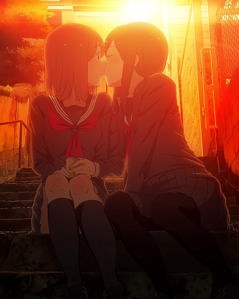 Ảnh anime hôn nhau với thần thái lãng mạn đầy cảm xúc