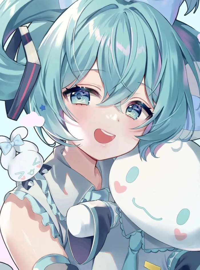 Ảnh anime miku đứng ngoài trời ánh sáng nhẹ
