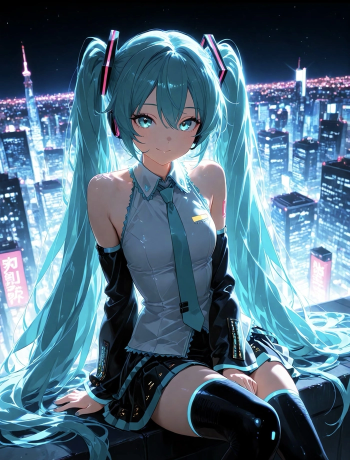Ảnh anime miku nhìn rõ từng chi tiết khuôn mặt